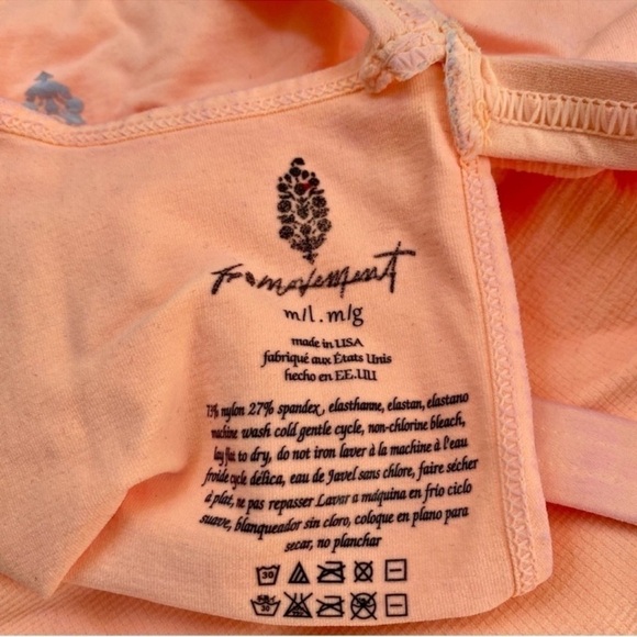 New Free People FP Movement Good Karma Onesie Jumpsuit in Morning Orange M/L - Picture 6 of 10